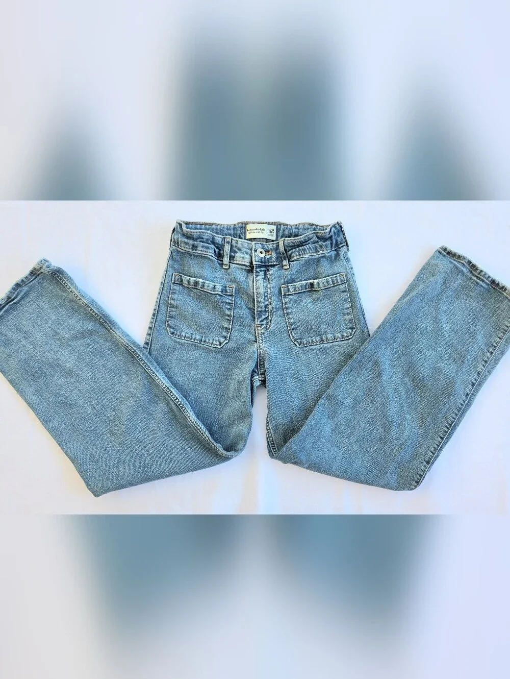 abercrombie kids Light Wash Straight-Leg Girls' Jeans